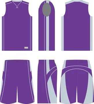 Three Pointer Basketball Uniforms Vectors Stock Illustration