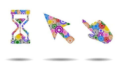Three pointers circles icon vector Ilustración de archivo