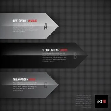 Three pointers with different options. EPS10. Stock Illustration