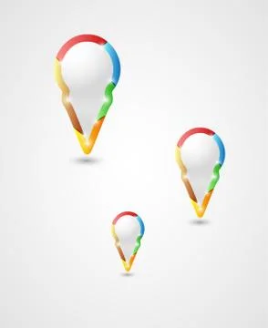 Three pointers with shadow Stock-Illustration