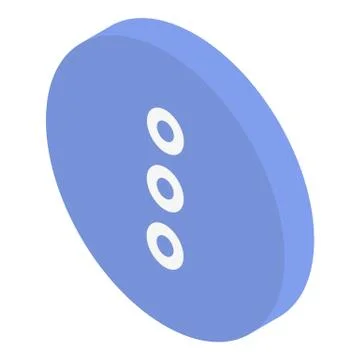 Three points circle icon, isometric style 스톡 일러스트