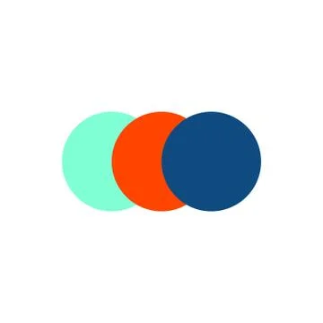 Three popular colors in 2020. Illustrazione stock