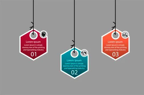 Three position infographics Stock Illustration