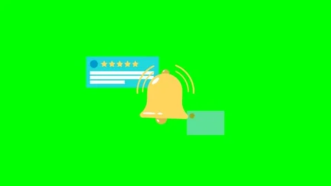 Three positive notifications with five stars. New email message. Alert message Video stock 290446776