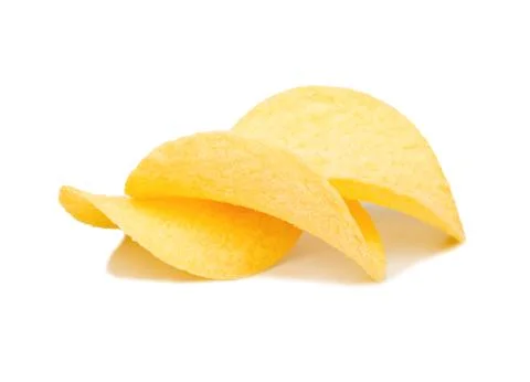 Three potato chips Stock Photos