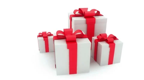 Three presents Stock Footage 8827174