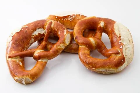 Three pretzels Stock Photos