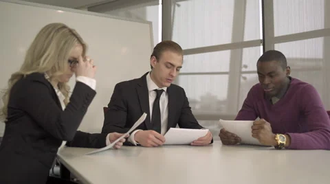 Three Professionals in a Meeting (2 of 6) Stock Footage 47673581