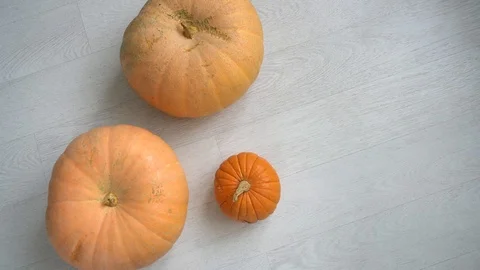 Three pumpkins 库存影片 119071736