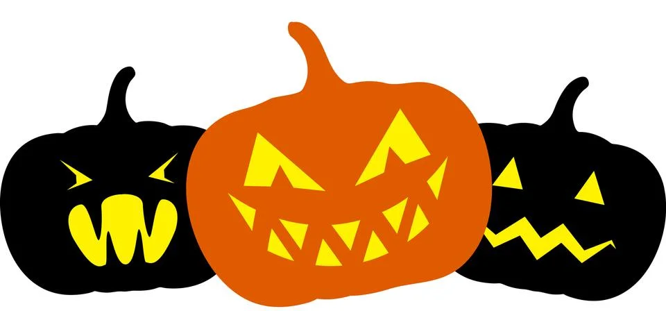 Three pumpkins Illustrazione stock