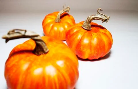 Three Pumpkins Stock Photos