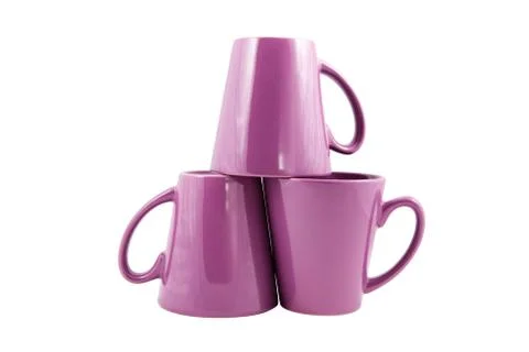 Three purple cups Stock Photos