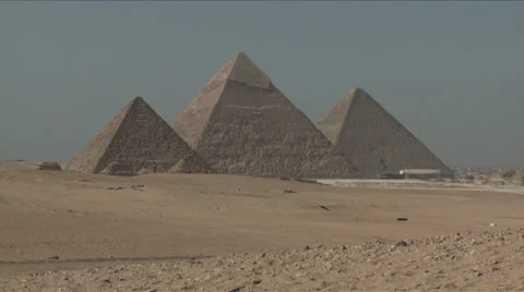 Three Pyramids Egypt 库存影片 23663362