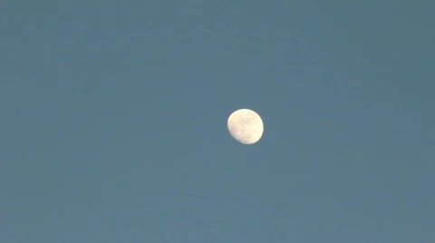 Three Quarter Moon Stock Footage 739433