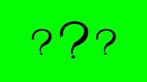 Three question marks hand drawn animation on green screen. 4K Video stock 343265539