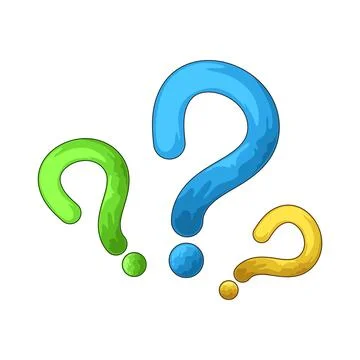 Three question marks illustration Stock Illustration