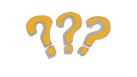 Three Question Marks, Inquiry, Uncertainty,  Doubt, Puzzle, Mystery, Conund.. Stock Footage 310719566