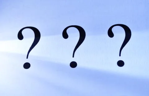 Three question marks Stock Photos