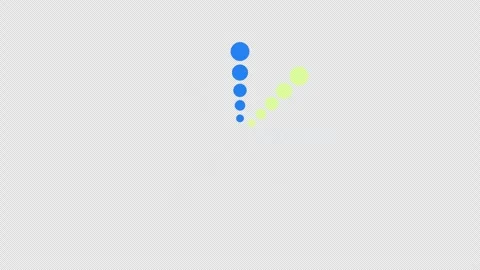 Three radial lines of dots rotating clockwise in circle loading icon animation 库存影片 320612683