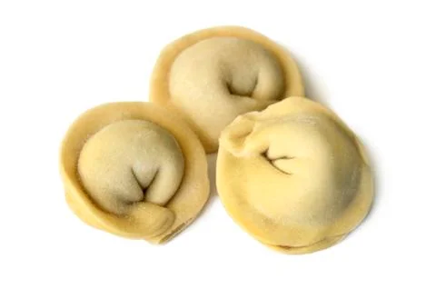 Three raw dumplings Stock Photos