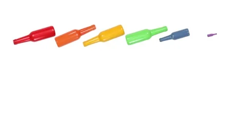 Three Raw Pride Beer - Soda Bottles / Rainbow Flag Stop Motion Animation Stock Footage 160559492