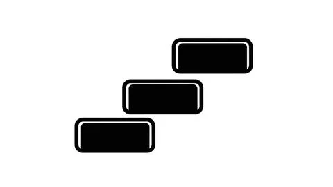 Three rectangles in ascending order Stock Illustration