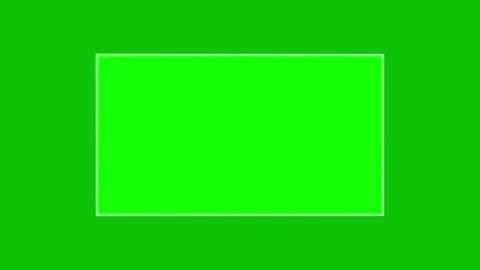 Three rectangular frames with bright green chroma key screens set against a Vídeo Stock 338996465