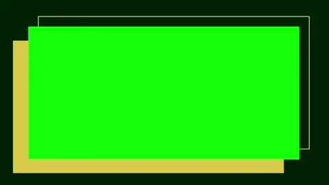 Three rectangular green screen frames with composition maintains clean flat Vídeo Stock 345211623