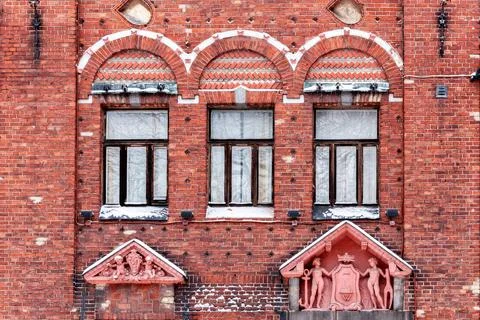 Three rectangular windows. Stock Photos