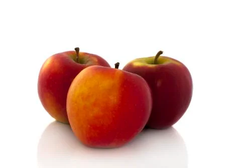 Three red appels Stock Photos