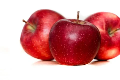 Three red apple 库存照片