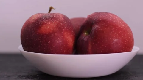 Three red apples close up. Stock Footage 186988695