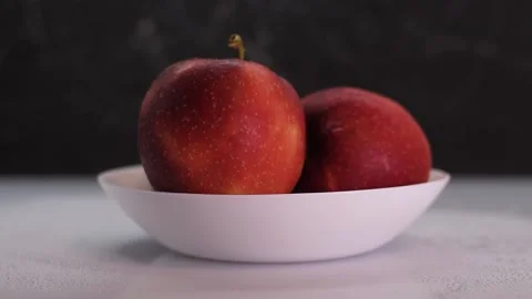 Three red apples close up. Stock Footage 186988704