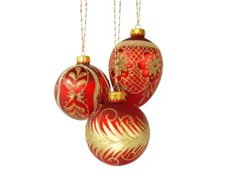 Three Red Balls Stock Photos