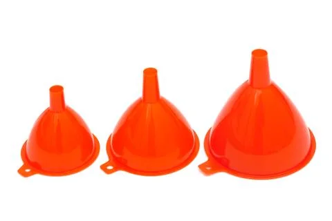 Three red funnel Stock Photos