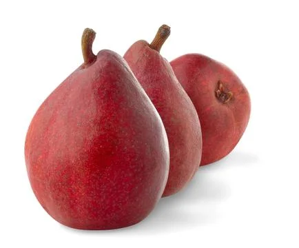 Three red pears Stock Photos