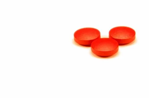 Three red pills Stock Photos