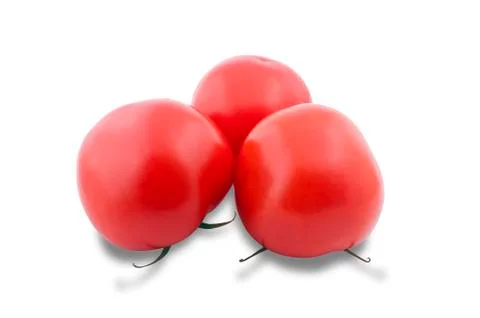 Three red tomatoes Stock Photos