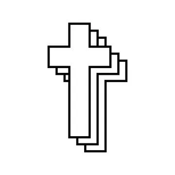 Three Religion cross icon vector illustration on white background イラスト素材