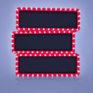 Three retro banner on blank background Stock Illustration