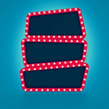 Three retro banner on blank background Stock Illustration