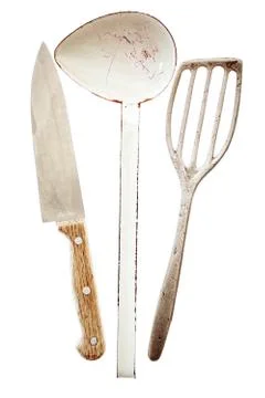 Three retro cooking utensils Stock Photos