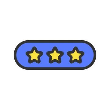 Three Reviews Icon Image. Stock Illustration
