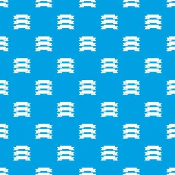 Three ribbons pattern seamless blue Stock Illustration