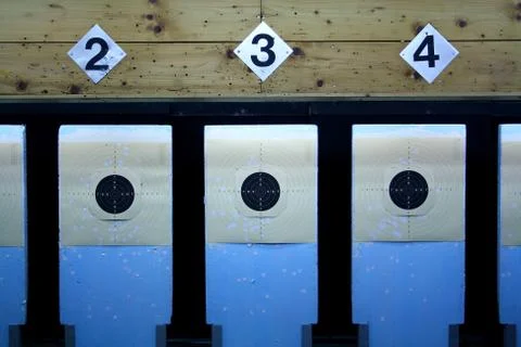 Three rifle target Stock Photos