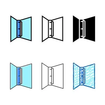 Three-ring binder color icon vector series Stock Illustration