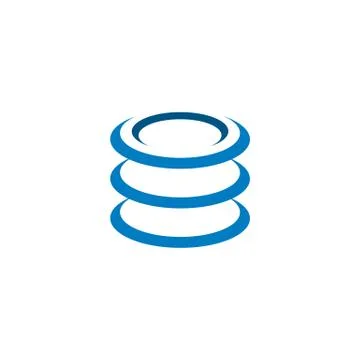 Three Rings Stacked Logo Template Illustration Design. Vector EPS 10. Stock Illustration