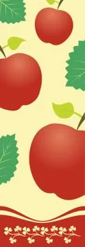 Three ripe apples Stock Illustration