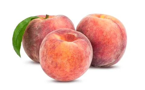 Three ripe peach Stock Photos
