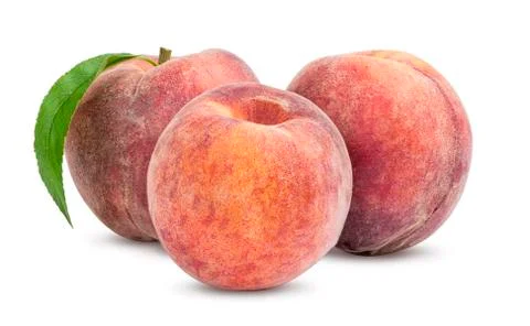 Three ripe peach Stock Photos